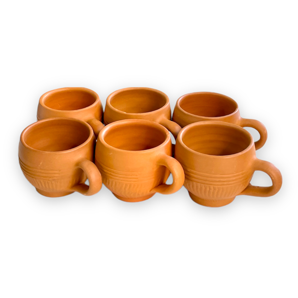 Clay Indian Tea Cups With Handle