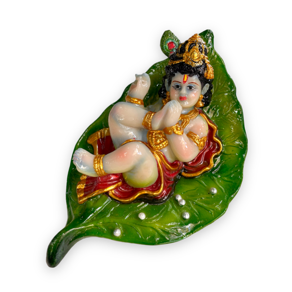 Krishna Ornament On Leaf