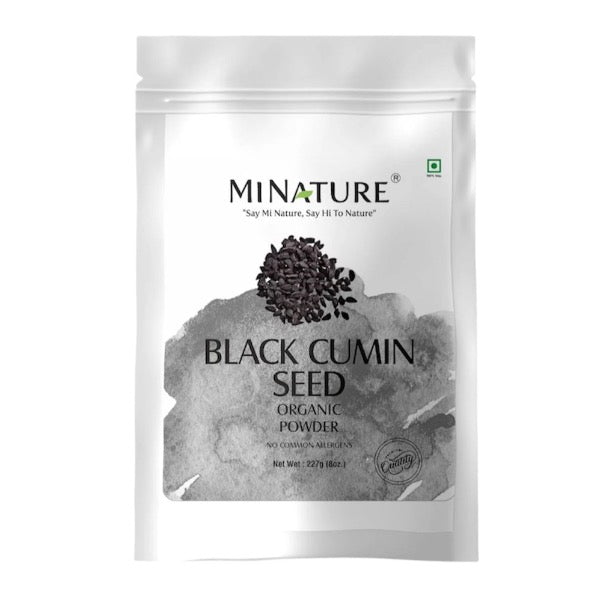 Minature Black Cumin Seed Powder in white Resealable Bag