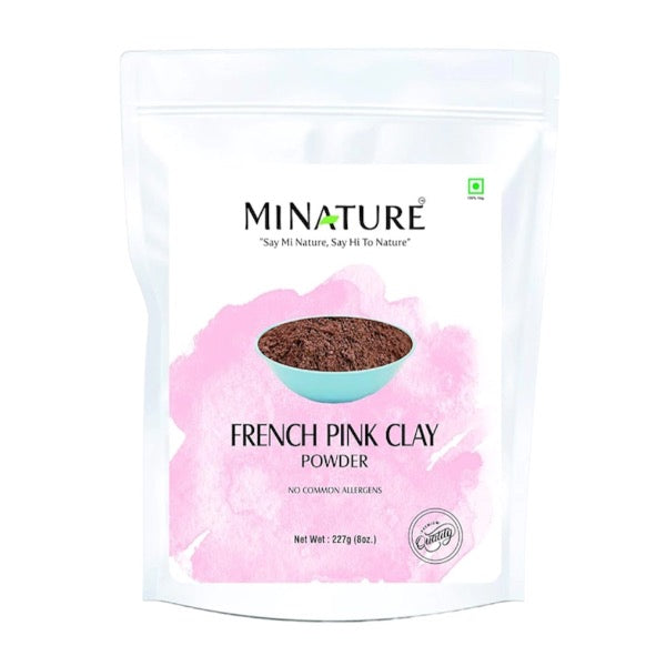 Minature French Pink Clay in White resealable pouch