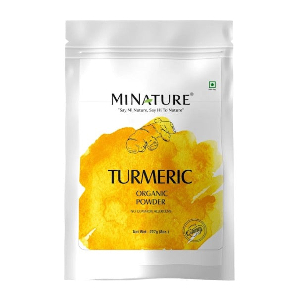 Minature Turmeric Organic Powder in white resealable bag
