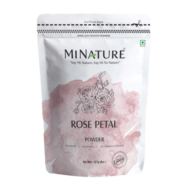 Minature Rose Petal Powder in white ziplock bag