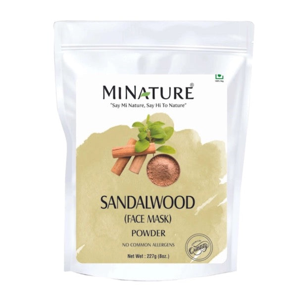 Minature Sandalwood Powder for Face Mask in white Resealable bag