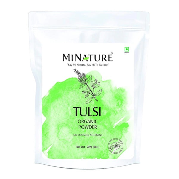 Minature Tulsi Organic Powder in white pouch