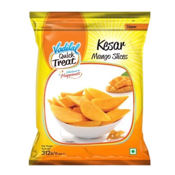Vadilal Frozen Kesar Mango Slices In Yellow Resealable Bag