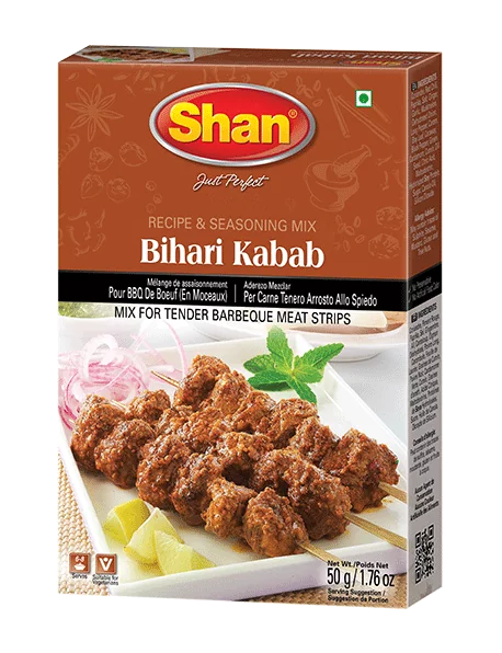 Shan Bihari Kabab Tender BBQ Meat Strips Seasoning Masala NZ