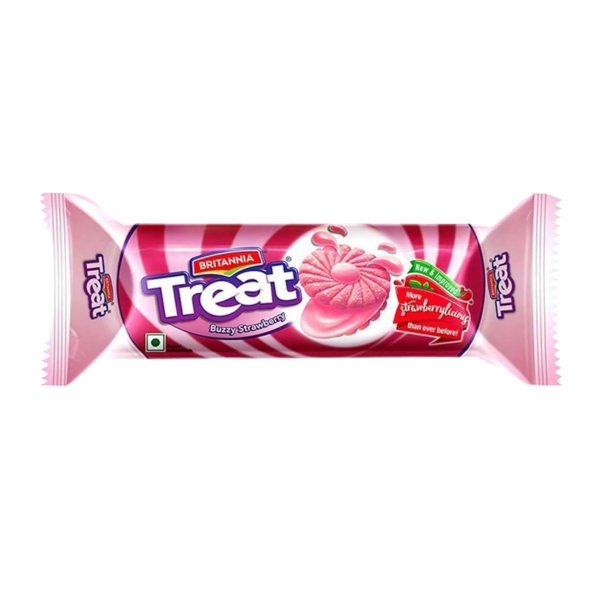 Britannia Treat Buzzy Strawberry Cream Biscuits