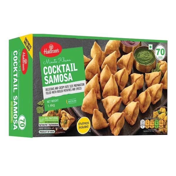 Haldirams Cocktail Samosa 70pieces 1.4kg