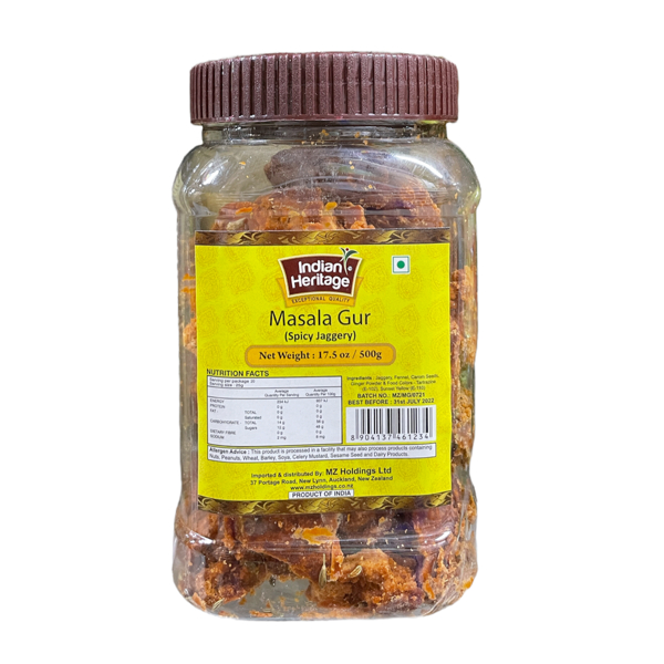 Indian Heritage Masala Gur Jaggery 500g