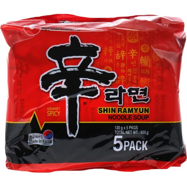 Nong Shim Shin Ramen Noodle Soup 5pk 600g