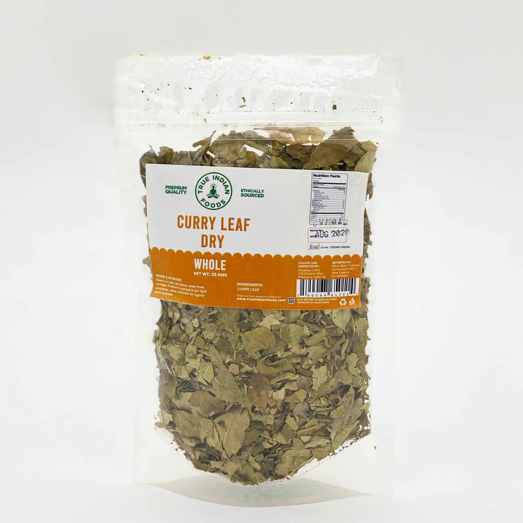 Indian grocery online New Zealand Christchurch, true indian foods dry curry leaf 25g